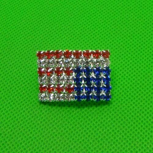 NEW 28x18mm rhinestone arched America flag hair barrette jewelry ornament 6pcs lot new