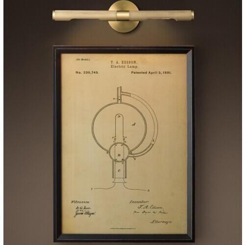 New product all copper handmade pits personalized flashlight pattern brass mirror front lamp wall lamp model room American lamp