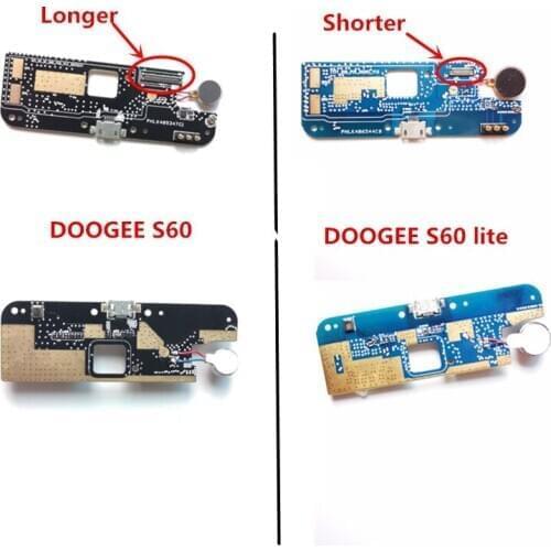 Original Charge Dock Connector USB Board Port With Vibrator Motor Flex Cable For DOOGEE S60/S60 lite Phone