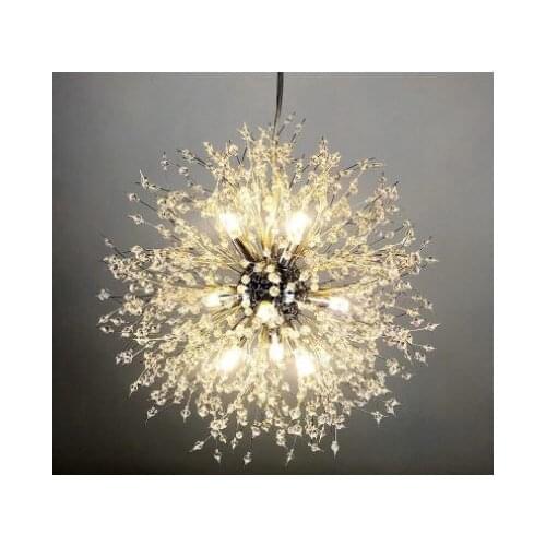 Lighting living room dining room chandelier home decoration 2021 modern crystal dandelion chandelier