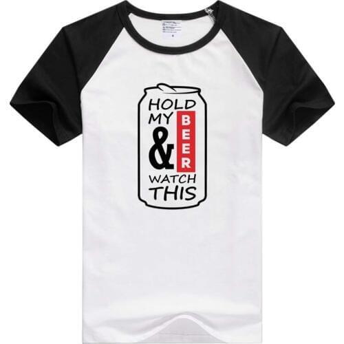 Phrase Hold my beer short sleeve casual T-shirt Comfortable Tshirt tee funny design GA195