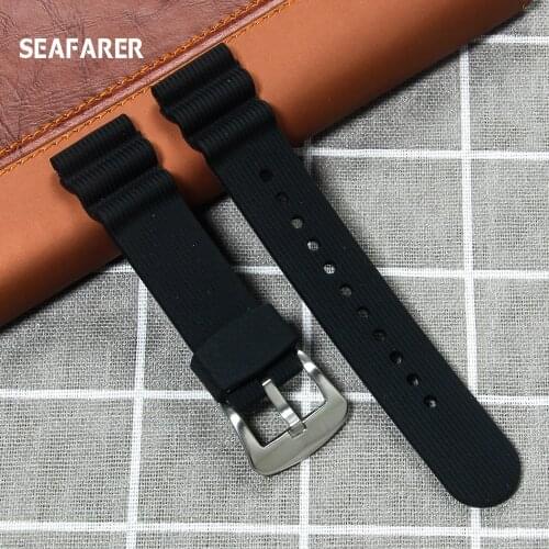 22mm Diver Rubber Strap Soft Silicone Replacement Wrist Strap Bracelet with Tools for Grand Seiko Watch 5 PROSPEX SRPA21J1 Blue
