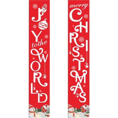 Christmas Hanging Banners Xmas Ornaments Door Decorations Porch Sign Happy New Year Winter Party Supplies Wall Home Yard Merry