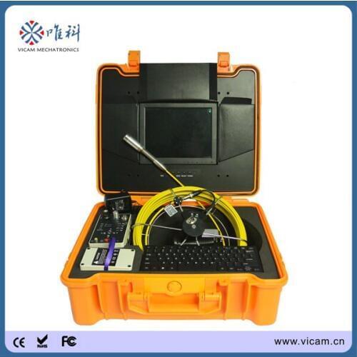 Meter counter & 512Hz locator &10'' HD LCD monitor & 20m push rod cable pipe sewer drain inspection camera V10-3188TC