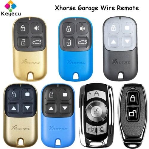 KEYECU XHORSE VVDI English Version Garage Door Wire Universal Remote Key With 2 / 4 Buttons for VVDI Key Tool, 5 Models Optional