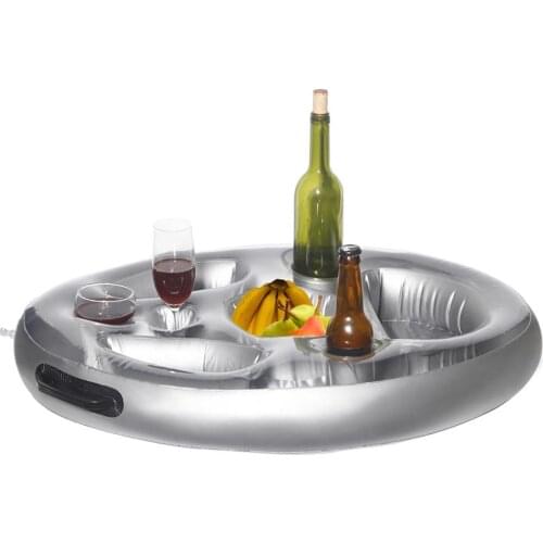 Pool Party Bucket Cup Holder Inflatable Pool Float Beer Drinking Cooler Table Bar Tray Summer Beach Swimming Accessories