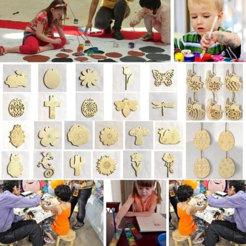 10Pcs Bee Easter Party Decor Wooden Home Wall Door Hanging Ornament Decoration T84E