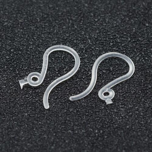 10000pcs/bag Environmental Plastic Earring Hooks White 10x13x0.8mm For DIY Jewelry Making Earrings Handicrafts Supplies