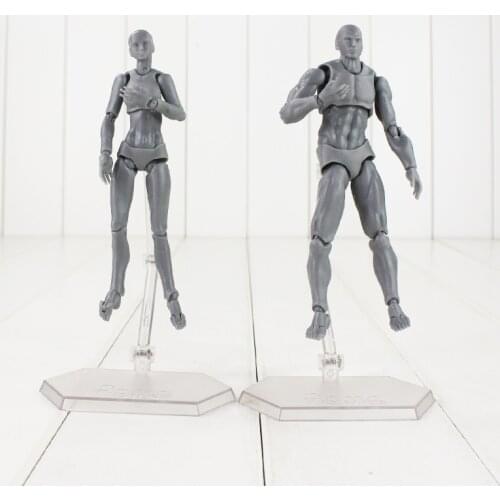14cm Archetype Action Figure Body He She Male Female Grey Color Model Toys