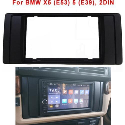 2 Din DVD Stereo Radio Fascia For BMW X5 (E53) 5 (E39) Adpter Frame Panel Plate Radio Dash Mount Installation Trim Kit Bezel