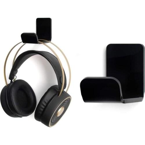 2pcs Universal Durable Headphone Wall Mount Simple Hook Headset Hanger Stand Headphone Holder Controller Holder Premium Acrylic