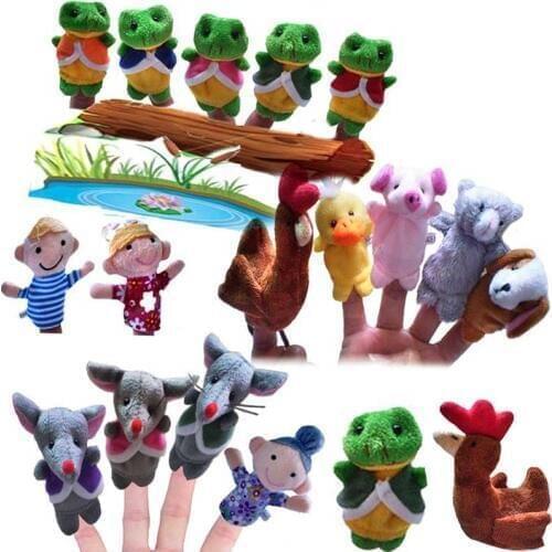 5 Pcs Frog Hen Mouse Animals Finger Puppets Story Telling Nursery Fairy Tale The Perfect Birthday Christmas Gift
