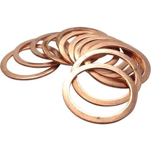 5Pcs M17 M18 M19 Copper Gasket 22mm-30mm OD washer seal Pressure gauge ferry use thickness 2mm