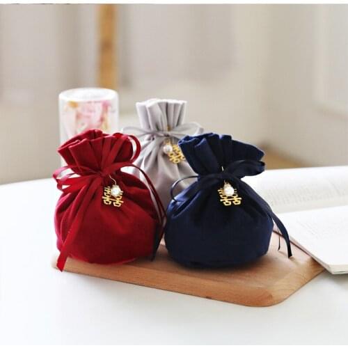 10pc Velvet Cookie Bag 9 Models Birthday Valentines Day Wedding Gift Drawstring Pouch Christmas Jewelry Packaging Drawable Sack