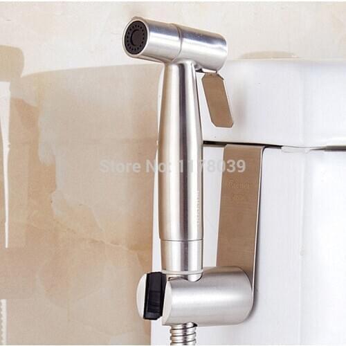 Stainless steel brushed toilet bidet,Feminine washing butt bidet,Hand held cleaning bidet nozzle spray,shower ass Flusher,J17171