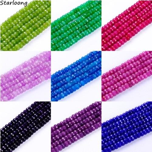 1pack/lot 4*6mm good quality rondelle faceted loose beads natural stone beads for DIY Bracelet jewelry making
