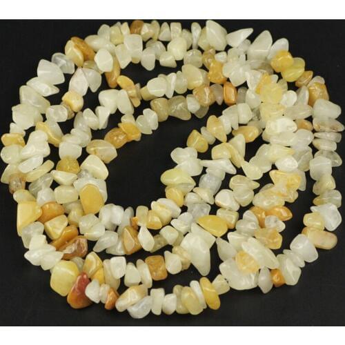 YHBZRET Natural Stone Yellow Aventurine Irregular Gravel beads 86cm 33'' strand Chips Loose bead for Jewelry making bracelet DIY