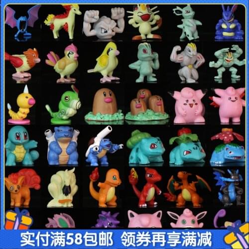 Pokemon Pikachu Rattata Magmar Nidoking Squirtle Diglett Ninetales Clefable Action Figure Model Toys