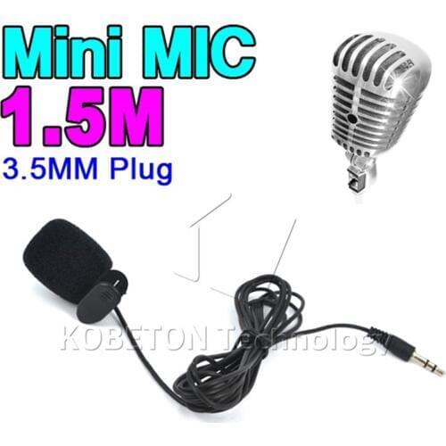 Kebidumei Wired 3.5 mm Stereo Jack Mini Car Microphone External Mic For PC Car DVD GPS Player Radio Audio Microphone