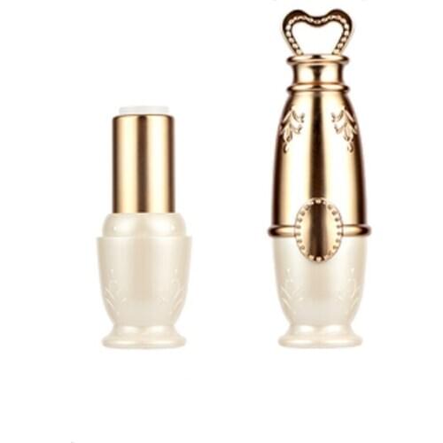 12.1mm Lipstick Containers Creamy Gold Heart Lid Lip Balm Tubes Empty Cosmetic Packaging Lipstick Bottle