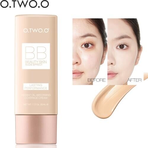 O.TWO.O Makeup BB Cream White Cosmetics Natural Whitening Cream Waterproof Makeup Liquid Foundation Professional Base Cosmetics