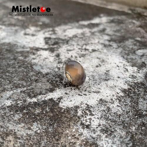 Mistletoe 925 Sterling Silver Faceted Fine Natural Agate Milk Stone Bead Jewelry