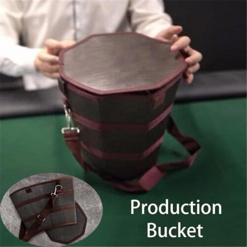 Production Bucket Magic Tricks Stage Close Up Magia Mentalism Illusions Gimmick Props Objects Appear from Empty Bucket Magie