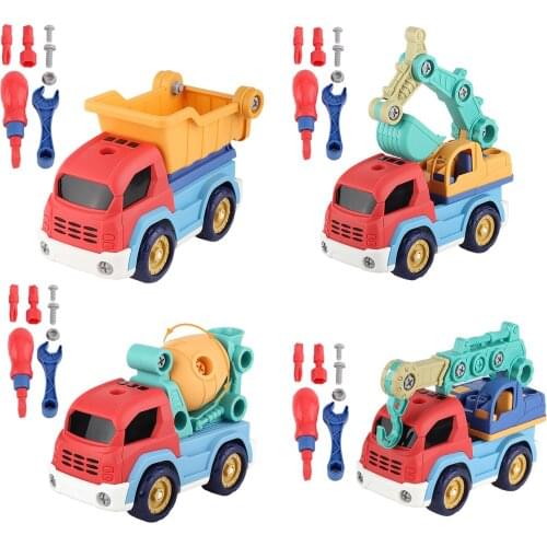 DIY Nut Disassembly City Engineering Truck Car Screw Boys Creative Tool Education Toys for Little Kids