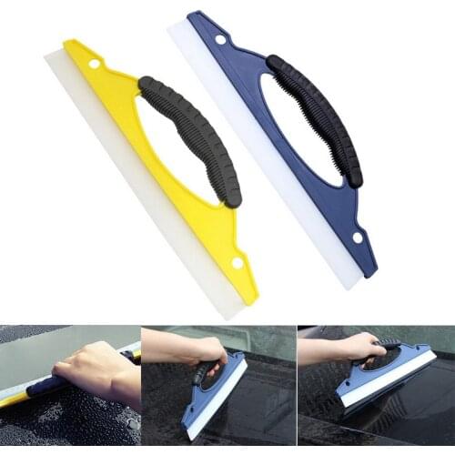 Silicone Wiper Squeegee Car Windshield Cleaner Brush Sticker Scraper Tool Drying Blade Glasses & Windows Windscreen Wipers