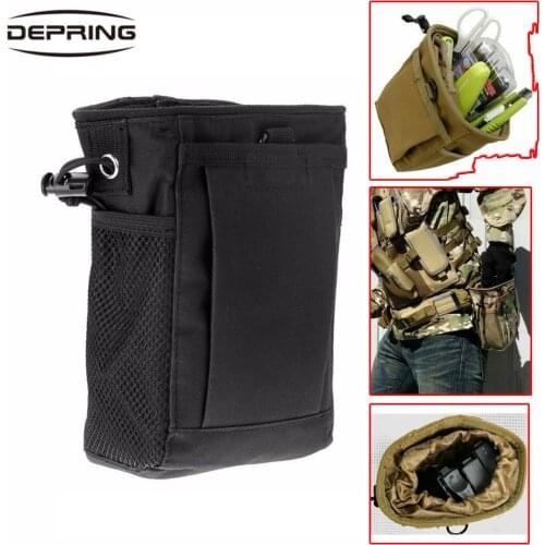 Tactical Molle Pouch Gun Magazine Dump Drop Reloader Pouch Ammo Pouch Utility Tools Pouch Bag Hunting Accessories