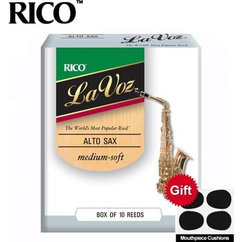 RICO La Voz Alto Sax Reeds / Saxophone Alto Eb Reeds, Strength Medium-Soft / Medium, 10-pack