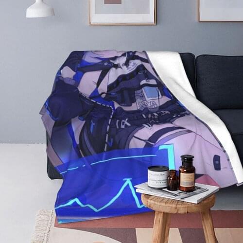 Honkai Impact 3 Blanket Fleece Autumn/Winter Kiana Kaslana Action Game Ultra-Soft Throw Blanket for Sofa Couch Bedspreads