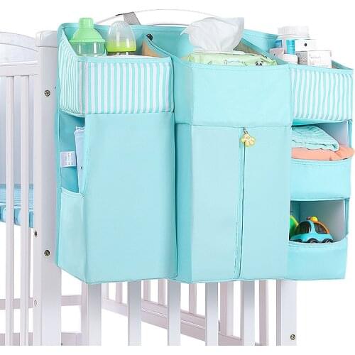 Bed Hanging Bag Baby Crib Organizer Bedding Set Washable Cot Diapers Organizer Baby Bedding Set Multifunctional Cirb Storage Bag
