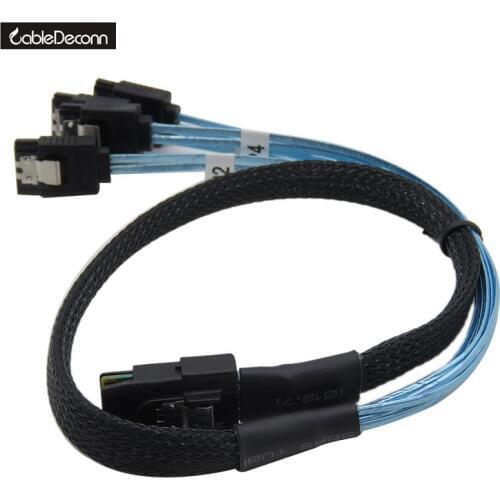Sas sata cable Internal SFF8087 Mini SAS 36pin Male W/Latch To SATA 7Pin Female (X4) Forward Breakout Cable