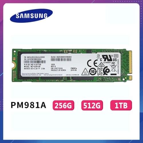 SAMSUNG SSD M.2 PM981A 256GB 512GB Internal Solid State Drives M2 NVMe PCIe 3.0 x4 NVMe 1.3 Laptop Desktop 1tb SSD