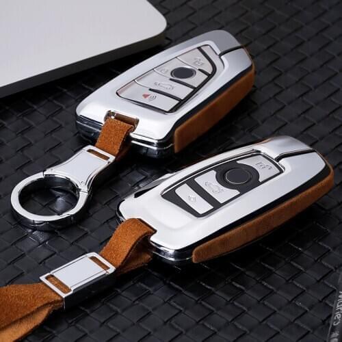 High Quality Car Suede Leather Key Case Holder Cover For BMW X1 X3 X4 X5 X6 E90 E60 E36 E93 F15 F16 F48 G30 F11 F30 Accessories