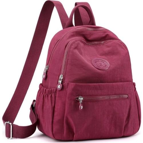 Ladies 2021 Nylon Backpack Fashion Casual Light Travel Bag for Women Cute Backpack Designer Bags Bookbag
