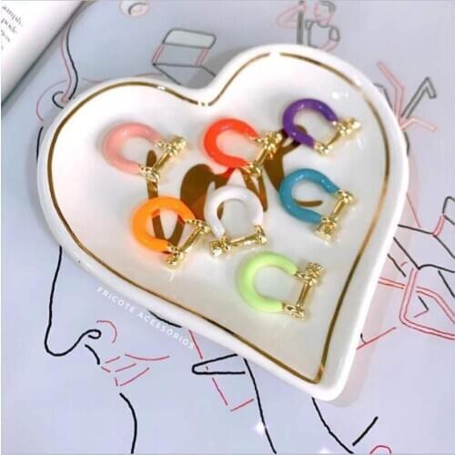 10Pcs, Safety Clasps for Jewelry Making,Enamel Screw Clasps Findings,Connectors Beaded Charms Supplies