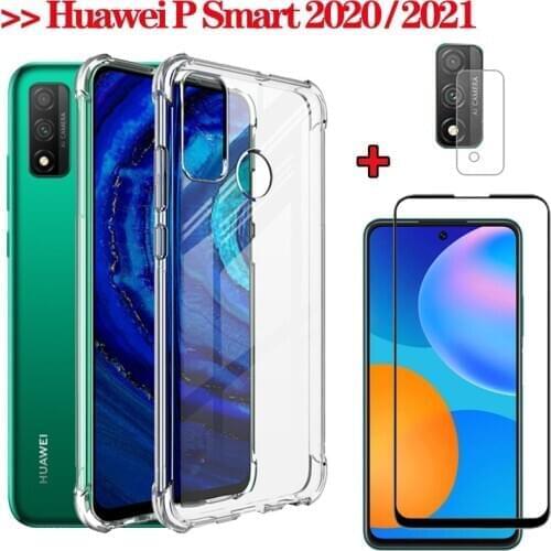 AirBag case For"Huawei P Smart 2021" Shockproof Silicone Bumper Case 2019 P Smart Z glass P Smart S 2019 2020 Cover p smart 2021