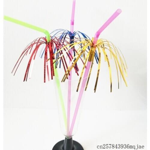 2000 pcs Disposable Drinking Straws Flexible Plastic Straw Drinking Supplies for Birthday Party Bar