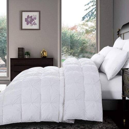 2021 100% White Goose Down Filler 3D Bread Duvet/Quilt/Comforter Bedding Winter Luxury Blankets 100% Cotton