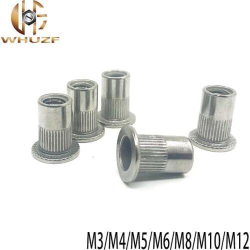 27PCS M3 M4 M5 M6 M8 M10 M12 mix 304 stainless Steel Rivets T Hollow Rivet Set hreaded Rivet Metal Plate Tube Fastener Tool