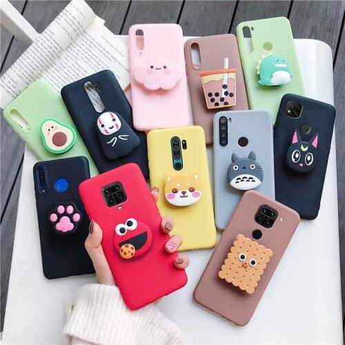 3D Silicone Cartoon Stand Phone Holder Case for Redmi 4A 4X 5A 5 Plus 6 6A 6 Pro 7 7A 8 8A 9 Prime 9 9A 9T 9C Fruits Cover