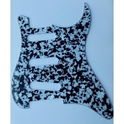 4 pcs New 3-Ply Agate Black Pickguard for Fender ST Strat Guitar Replacement