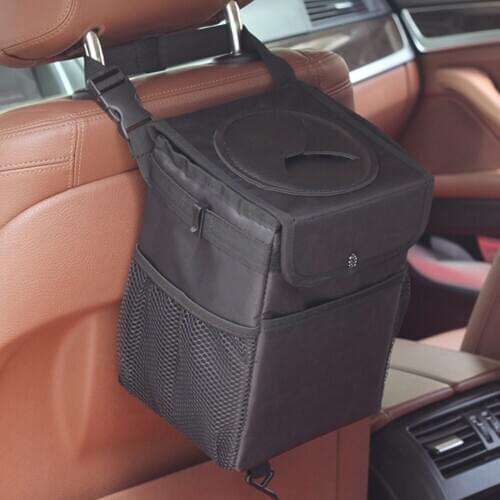 Auto Trash Can Leak-proof Dust Holder Car Seat Back Storage Bag Insulated Organizer Dustbin Stowing Tidying Accessory
