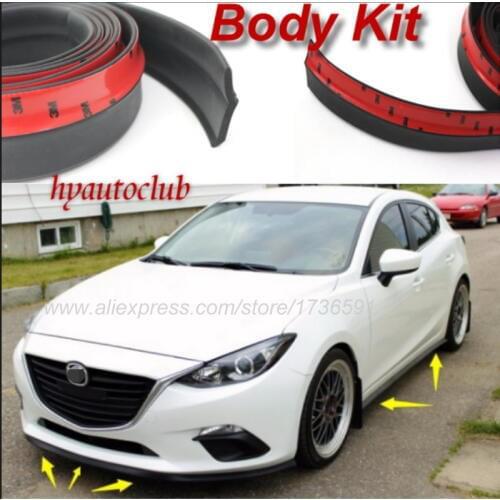 Lyudmila Bumper Lip Deflector Lips / For Mazda 3 Mazda3 M3 Axela BK BL BM / Front Spoiler Skirt For Tuning View / Body Kit Strip