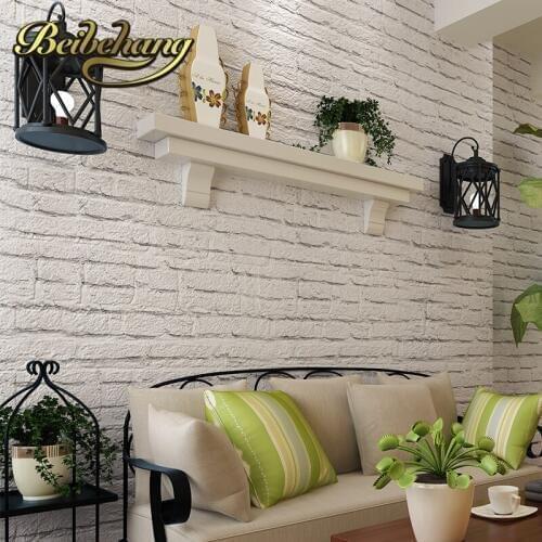 Beibehang wall paper Pune Korean rice import gray brick green wallpaper plain paper background wallpaper warm living room bedro