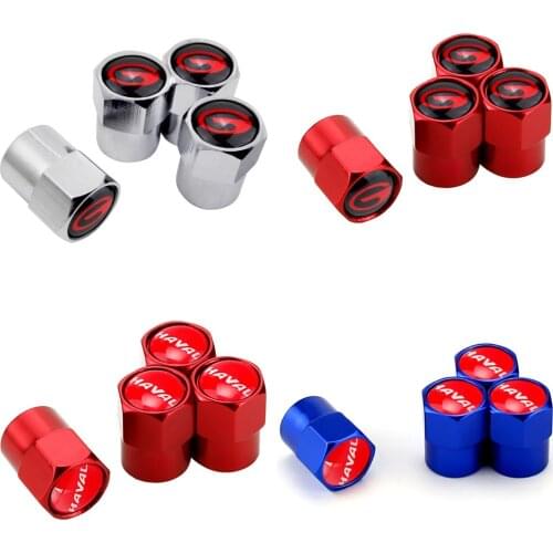 For Trumpchi gs4 gs5 Changan CS35 CS75 Haval Tabanca H2 H5 H9 H4 H6 M4 Tire Tyre Valve Caps Dust Emblem Red Auto Accessories