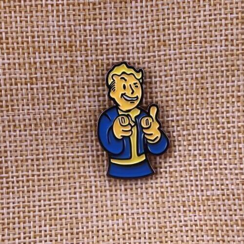 Vault Boy Bobble Head Fallout Enamel Pin badge