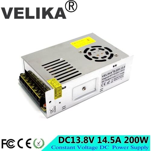 New model 13.8V 14.5A 200W Switching power supply Adapter LED Driver Light transformer 110V 220V AC DC13.8V For Strip Lamp CCTV